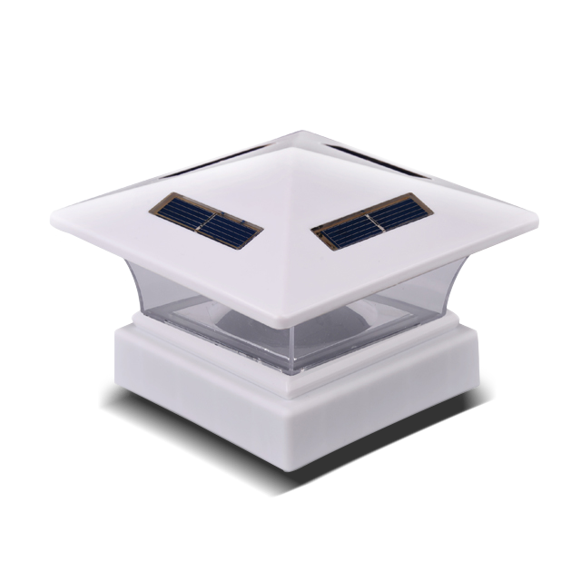 2211-F26-WH তার ছাড়া সাদা আলো সৌর পোস্ট ক্যাপ লাইট