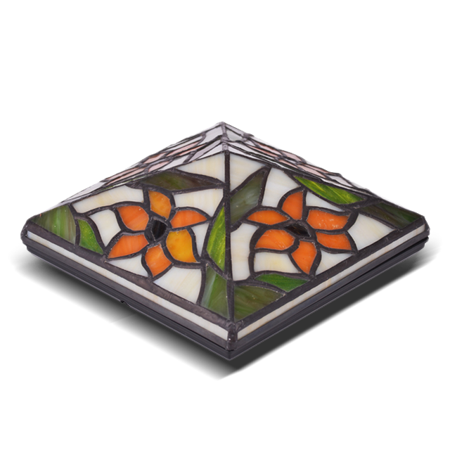 2211-TC1 টিফানি গ্লাস এবং প্লাস্টিকের জলরোধী পোস্ট ক্যাপ 2211-TC1 টিফানি গ্লাস এবং প্লাস্টিকের জলরোধী পোস্ট ক্যাপ